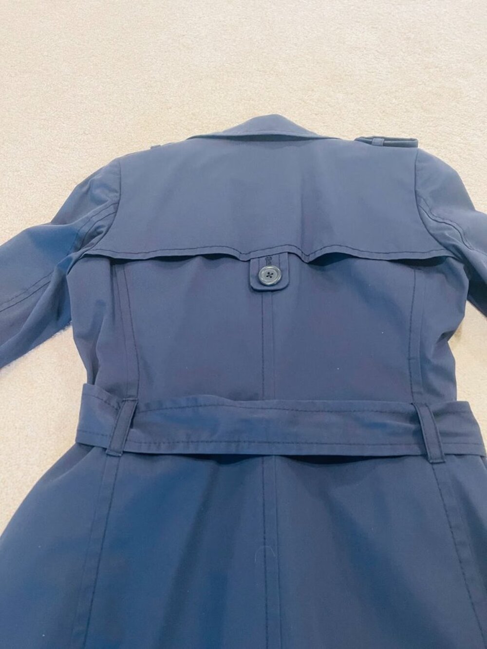 Banana Republic Trench Coat Navy XS. 100% cotton double breasted belted - Picture 10 of 10